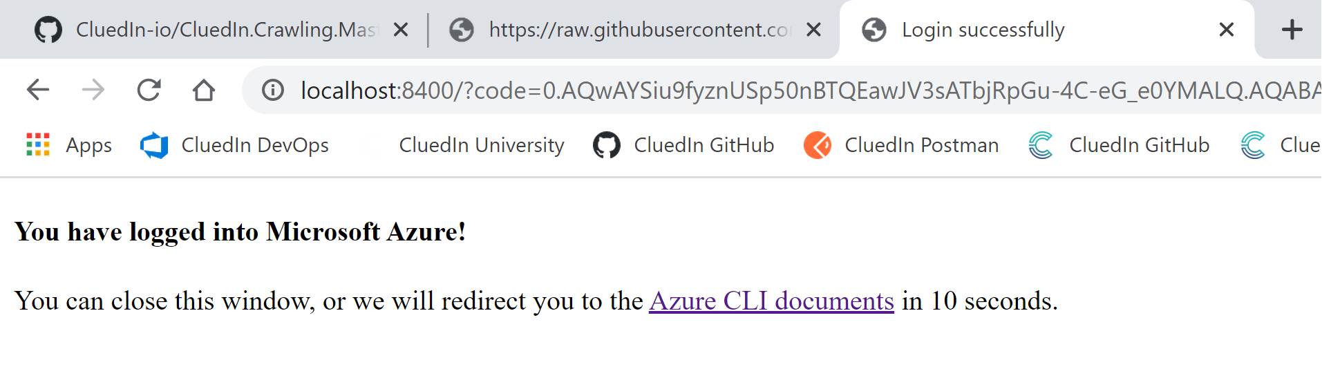 Loging successful